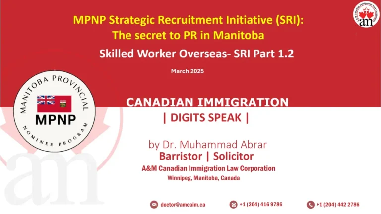 MPNP Strategic Recruitment Initiative (SRI): The Secret to PR in Manitoba