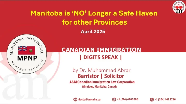 Manitoba Is No Longer a PR Haven for other provinces