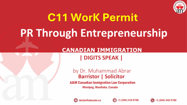 C11 Work Permit: Entrepreneur & Self-Employed Pathway to Canada