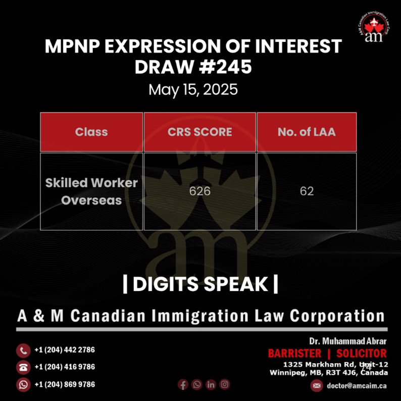 MPNP Expression of Interest Draw #245