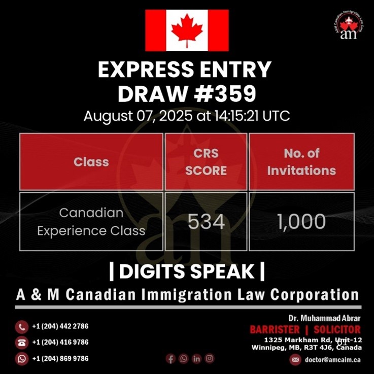 Express Entry Draw #359