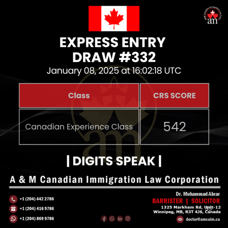 Express Entry Draw Number 332