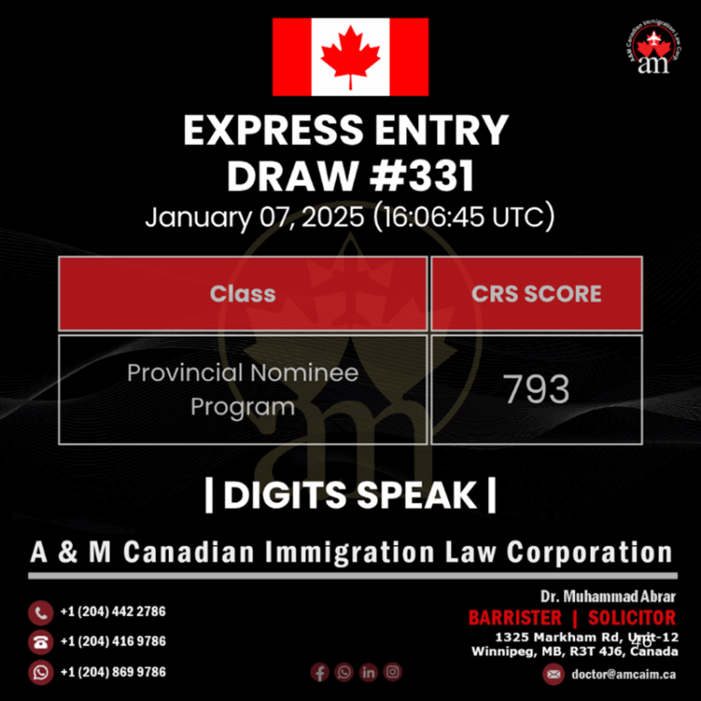 Express Entry Draw #331 – January 7, 2025