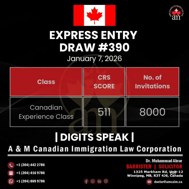 Express Entry Draw #390 – January 7, 2026