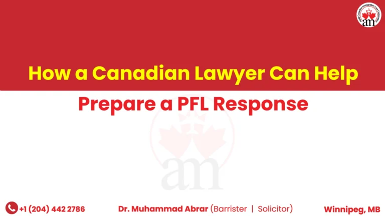 How a Canadian Lawyer Can Help Prepare a PFL Response