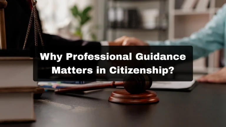 Why Professional Guidance Matters in Citizenship?
