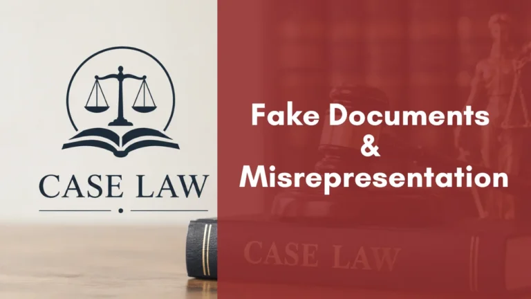 Case Law Fake Documents & Misrepresentation
