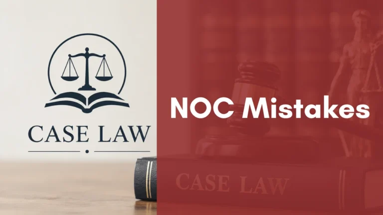 Case Law: NOC Mistakes