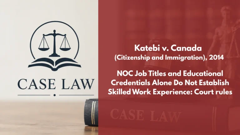 Katebi v Canada (Citizenship and Immigration)