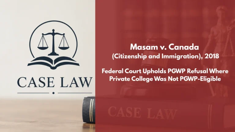 Masam v Canada (Citizenship and Immigration)