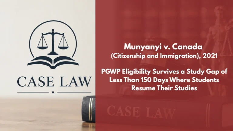 Munyanyi v Canada (Citizenship and Immigration)