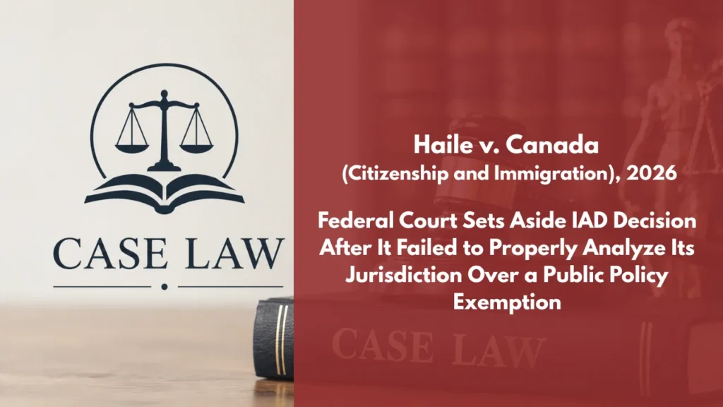 Haile v Canada (Citizenship and Immigration)