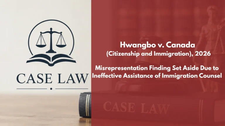 Hwangbo v. Canada (Citizenship and Immigration)