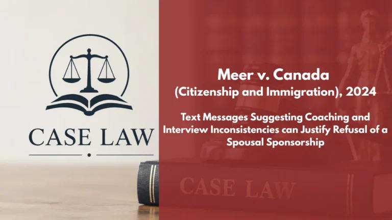 Meer v. Canada (Citizenship and Immigration)