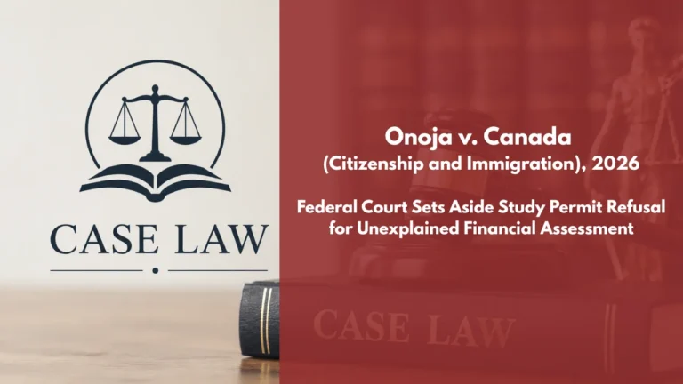 Onoja v Canada (Citizenship and Immigration)