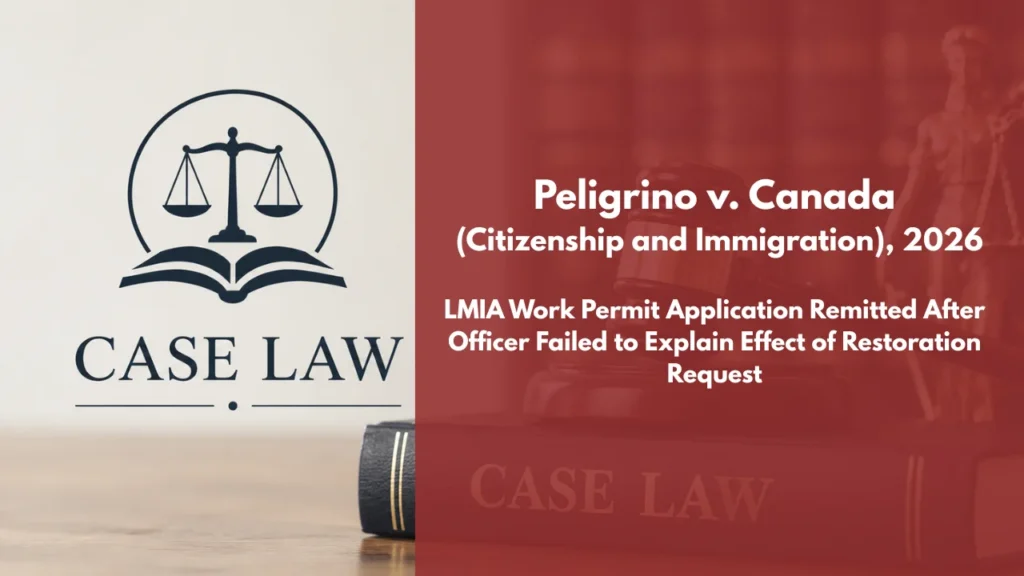 Peligrino v. Canada (Citizenship and Immigration)