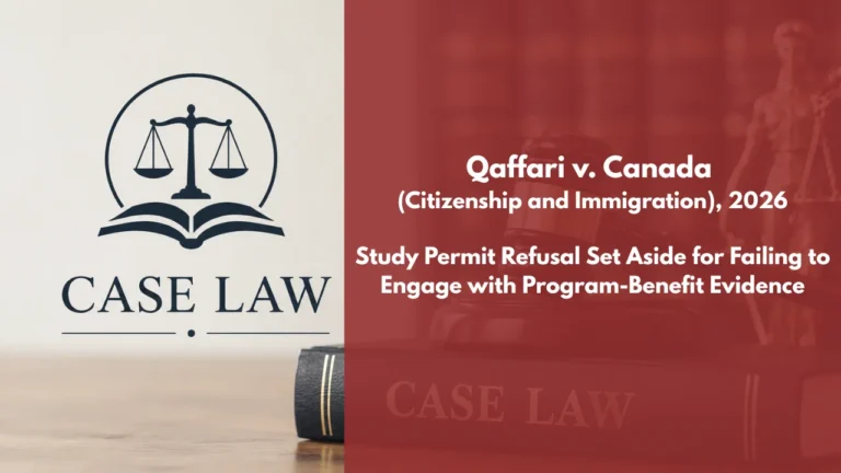 Qaffari v. Canada (Citizenship and Immigration)