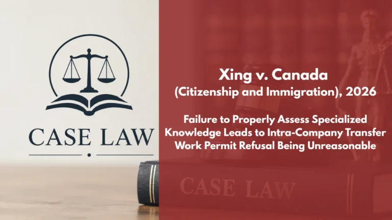 Xing v Canada (Citizenship and Immigration)