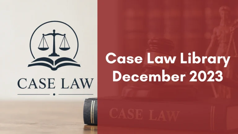 Case Law Library : December 2023