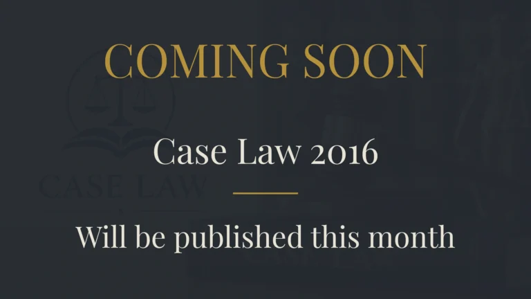 Case Law 2016