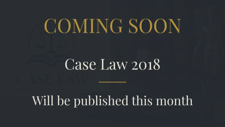 Case Law 2018