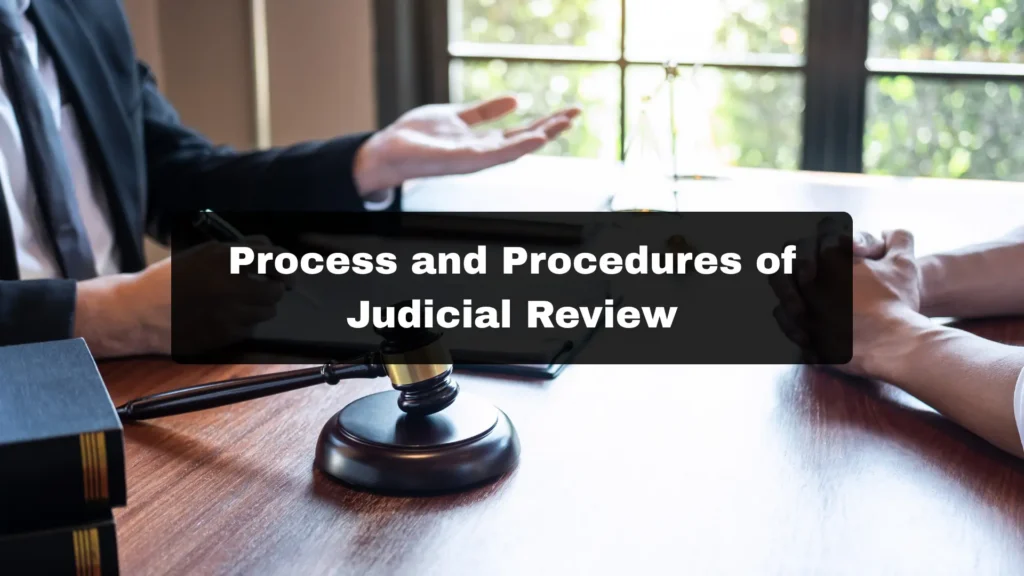 Process and Procedures of Judicial Review