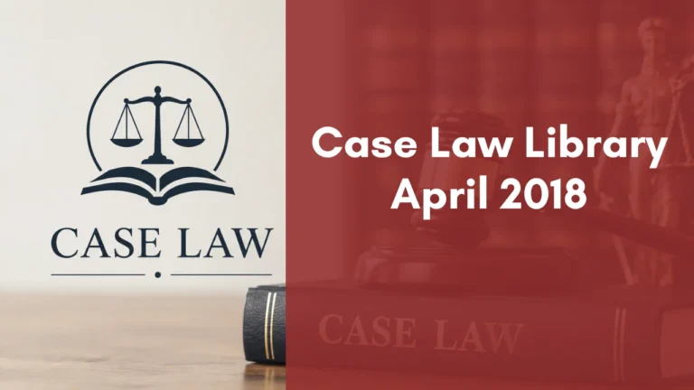 Case Law Library : April 2018