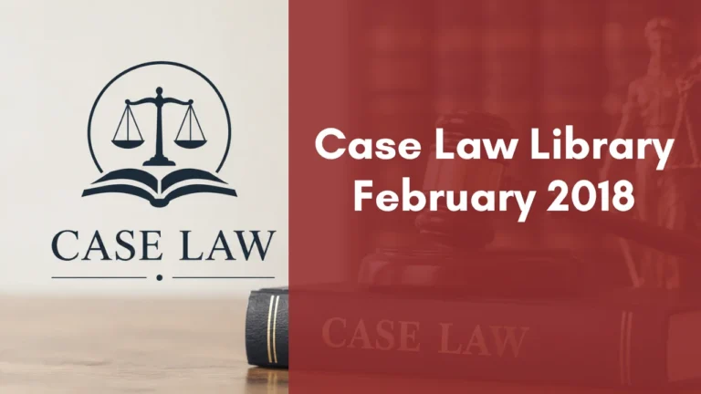 Case Law Library : February 2018