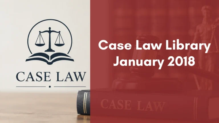 Case Law Library : January 2018