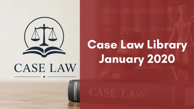 Case Law Library : January 2020