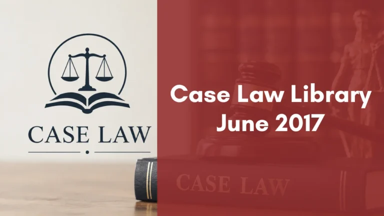 Case Law Library : June 2017