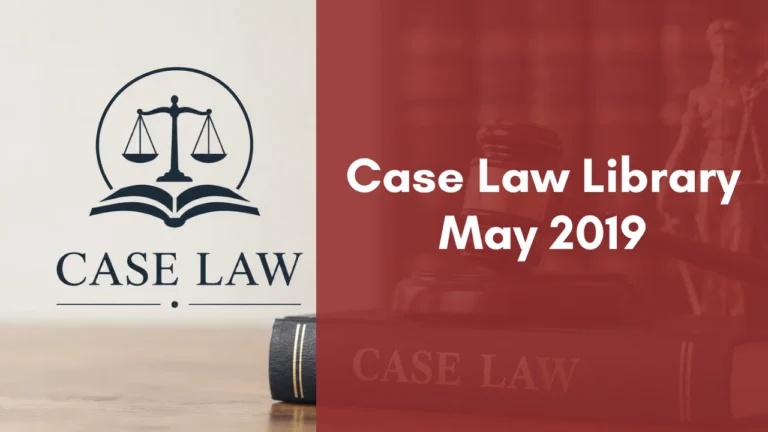 Case Law Library : May 2019