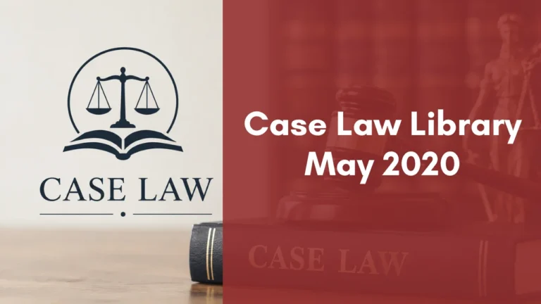 Case Law Library : May 2020
