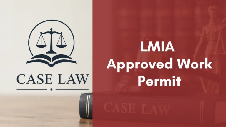 LMIA Approved Work Permit