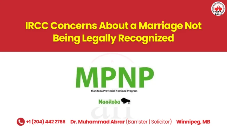IRCC Concerns About a Marriage Not Being Legally Recognized